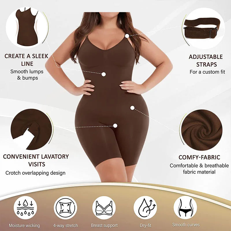 Macaquinho Modelador SlimBody – Redutor de medidas, Sem Costuras e Conforto Total